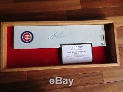 Mark Prior Autographié Officiel Mlb Caoutchouc Tangage Cubs 2003 Coa Et Vitrine