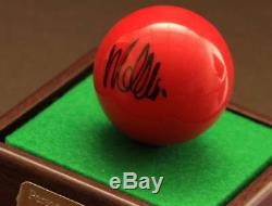 Mark Williams - Vitrine D'autographes Signée Snooker Ball - Coa