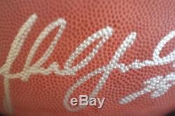 Marshall Faulk Rams Colts Authentique Signé NFL Football Avec Coa & Case D'affichage