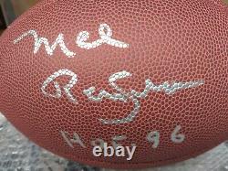 Mel Renfro Signé Hof 96 Wilson NFL Football (schwartz Sports Coa) Avecaffichage