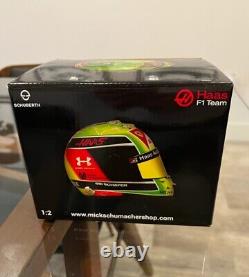 Mick Schumacher 2020 Signé Auto 12 Ferrari Haas Casque + Vitrine & Coa