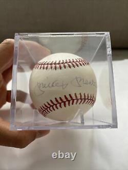 Mickey Mantle Autographié Baseball Avec Boîtier D'affichage Pas De Coa