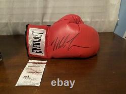Mike Tyson Autograph Everlast Gant Avec Display Case Heavyweight Champ Jsa Coa
