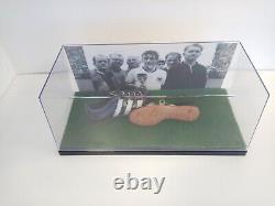 Mini Bottes De Football Fritz Walter Signé Dans Le Cas D'affichage Coa Autograph Adidas