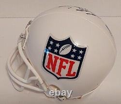 Mini casque NFL signé par Peyton Eli Archie Manning dans une vitrine avec certificat d'authenticité Steiner