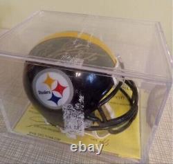 Mini-casque autographed de Rod Woodson Hall of Fame avec vitrine et certificat d'authenticité