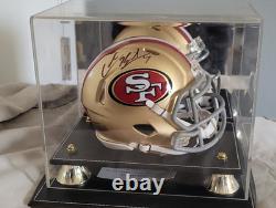 Mini casque signé de Colin Kaepernick avec étui de présentation TRISTAR AUTH Auto COA