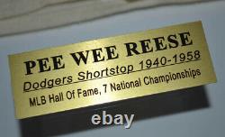 Mlb Jersey Pee Wee Reese, Coa, Uacc Rd228, Display Case Plaque, Dodgers