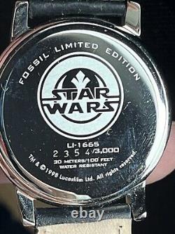 Montre Fossil X Star Wars Édition Limitée R2D2 Vitrine Fonctionne avec COA EUC