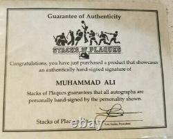Muhammad Ali Authentique Signé Gant De Boxe Autographié Avec Vitrine Et Coa