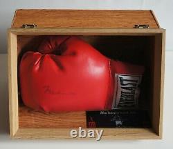 Muhammad Ali Autogramm Signiert Boxhandschuh Jsa Coa Signé Avec Vitrine