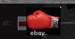 Muhammad Ali Autogramm Signiert Boxhandschuh Jsa Coa Signé Avec Vitrine