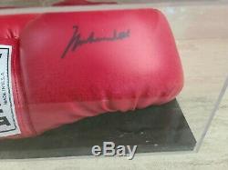 Muhammad Ali Signé Autographié Everlast Gants De Boxe Withcoa & Vitrine