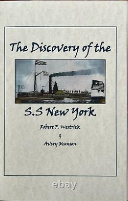 Navire au trésor S.S. New York, clou en bronze, artefact historique avec certificat d'authenticité et présentoir en dôme