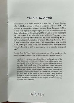 Navire au trésor S.S. New York, clou en bronze, artefact historique avec certificat d'authenticité et présentoir en dôme