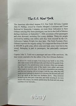 Navire trésor S. S. NEW YORK Spike en bronze, artefact historique avec COA & présentoir en dôme