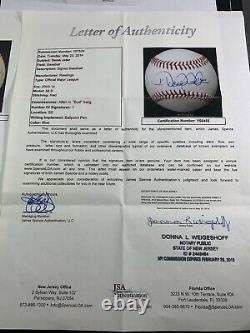 New York Yankees Signé Auto Baseballs En Vitrine Cas Coa Jsa Hof Jeter Mantle
