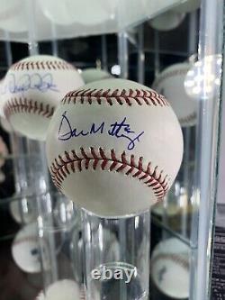 New York Yankees Signé Auto Baseballs In Display Case Coa Jsa Hof Jeter Mantle