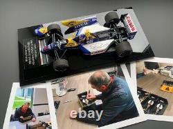 Nigel Mansell Signé 1/18 1992 F1 Camel Williams Fw14b Vitrine de présentation Preuve Coa