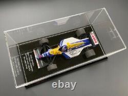 Nigel Mansell Signé 1/18 1992 F1 Camel Williams Fw14b Vitrine de présentation Preuve Coa