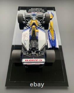 Nigel Mansell Signé 1/18 1992 F1 Camel Williams Fw14b Vitrine de présentation Preuve Coa