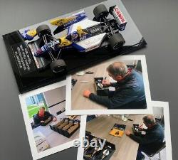 Nigel Mansell Signé 1/18 1992 F1 Camel Williams Fw14b Vitrine de présentation Preuve Coa