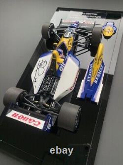 Nigel Mansell Signé 1/18 1992 F1 Camel Williams Fw14b Vitrine de présentation Preuve Coa