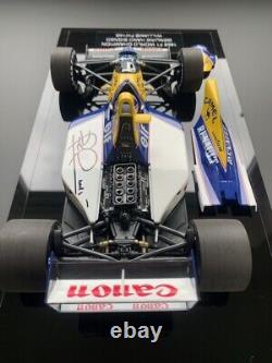 Nigel Mansell Signé 1/18 1992 F1 Camel Williams Fw14b Vitrine de présentation Preuve Coa