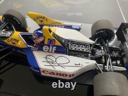 Nigel Mansell a signé 1/18 1992 F1 Camel Williams FW14b Vitrine de présentation Preuve Coa