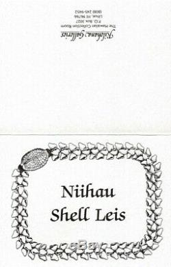 Niihau Shell Lei, Kipona Pikake Cravate Simple, 19 Pouces, Coa, Affichage Personnalisé Cas