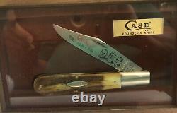 Nouveau dans l'affichage Shadow Box 1979: Couteau Barlow du fondateur de la Stag Case avec un certificat d'authenticité (COA)