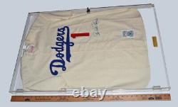 PEE WEE REESE Maillot dédicacé, COA UACC, nouvelle vitrine, DODGERS MLB