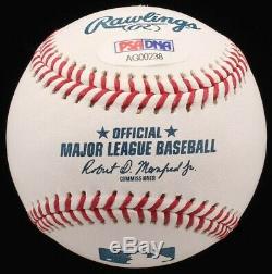 Pete Rose Signé Oml Baseball Avec Affichage De Cas Psa Coa Inscribed 4256 9 E Année