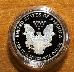 Pièce d'argent américaine American Eagle Proof Silver de 1 once 2006-W avec boîte, présentoir et COA (Z66)
