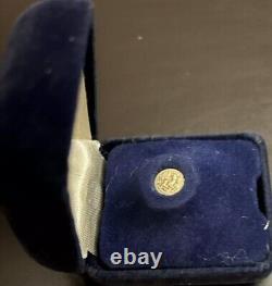 Pièce d'or fin 1 once Krugerrand 1980 en or 14 carats miniature IMM avec étui de présentation sans certificat d'authenticité