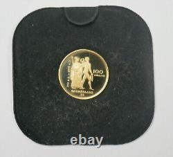 Pièce d'or olympique de 1/2 oz de 100 $ canadiens RCM de 1976 avec boîtier d'affichage et certificat d'authenticité