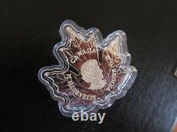 Pièce de monnaie commémorative de la Feuille d'érable rouge du Canada de 1 oz en argent 2016 - Édition limitée avec écrin de présentation et certificat d'authenticité (COA)