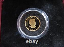 Pièce de monnaie en or pur de 1/25e d'once de la GRC du Canada de 2011 avec coffret d'exposition et certificat d'authenticité