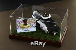 Présentoir À Chaussures De Football Signé Par Bebeto - Souvenirs D'autographe Du Brésil
