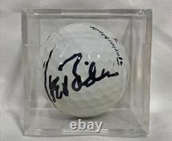 Président Joe Biden Signé Taylor Fait Balle De Golf Autographié Avec Boîtier D'affichage Coa