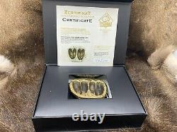 Puma Game Track Roe Deer Double Track Solid Brass With Coa In Display Case