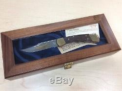 Rare Collection Buck Modèle 110 Golden Eagle Couteau Withdisplay Cas N ° 44 De 250 Coa