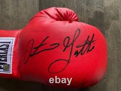 Rare Gant Signé Arturo Gatti avec Superbe Signature, COA/Photo & Boîte d'Affichage