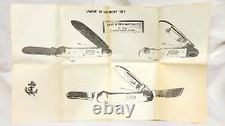 Rare ! Vintage ! Ensemble de couteaux CASE XX GUNBOAT, boîte d'affichage d'usine ! COA #0174