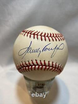 Sandy Koufax Brooklyn Dodgers Autographié Baseball Avec Coa Dans Le Cas D'affichage