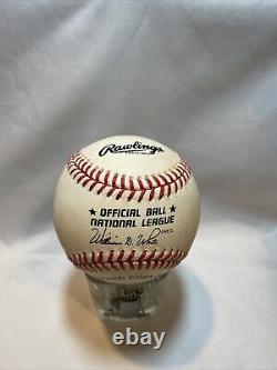 Sandy Koufax Brooklyn Dodgers Autographié Baseball Avec Coa Dans Le Cas D'affichage