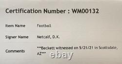 Seattle Seahawks DK METCALF signé Football réglementaire et COA dans un nouvel étui d'affichage.