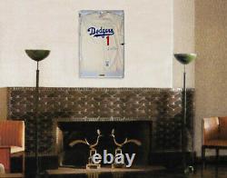 Signé Pee Wee Reese Jersey, Coa, Uacc Rd228, Plaque D'affichage, Dodgers, Mlb
