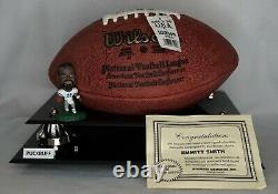 Smith # 22 Emmitt Signé NFL Football Dallas Cowboys Présentoir Coa