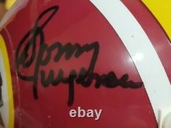 Sonny Jurgensen Signé Washington Redskins Mini Casque (beckett Coa) Avec Affichage